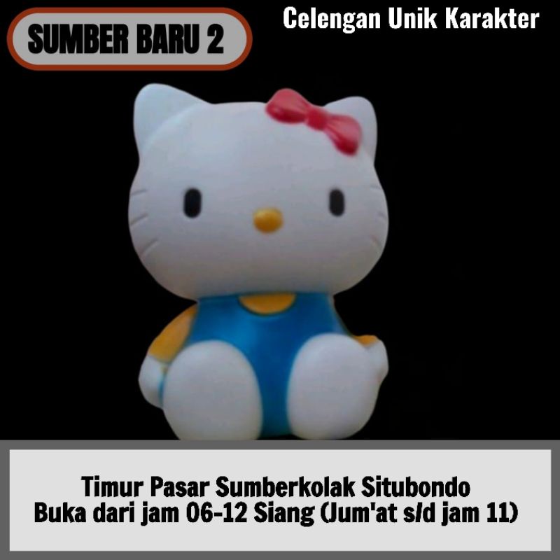 Celengan Plastik Unik Karakter-Hello Kitty Putih