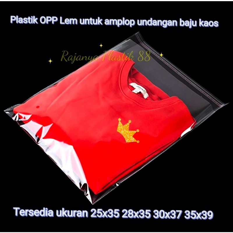 Jual Plastik Opp Lem Baju 25x35 28x35 30x37 35x39 Shopee Indonesia 5282