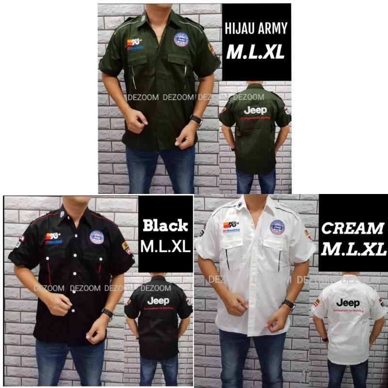 kemeja otomotif bordir baju komunitas jeep