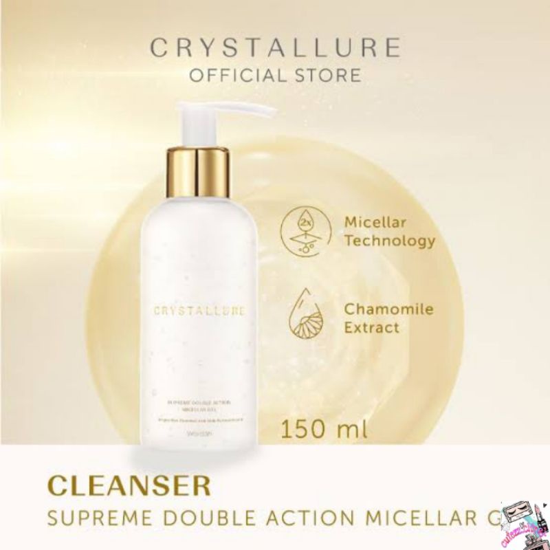 ☃Cutezz_Ching1☃Wardah Crystallure Supreme Double Action Micellar Gel 150ml