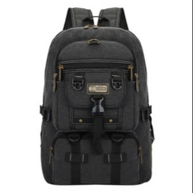Tas Ransel Canvas Retro Klasik Travel Bag - LD1009