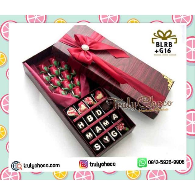 

Hadiah ulang tahun special coklat trulychoco bunga dan gift