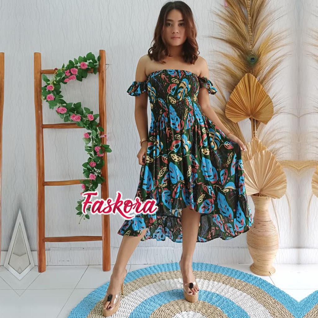 Pakaian Wanita Terbaru Dress Casual Dress / Dress Kerut Dada Panjang / Dress Janda Bolong Premium