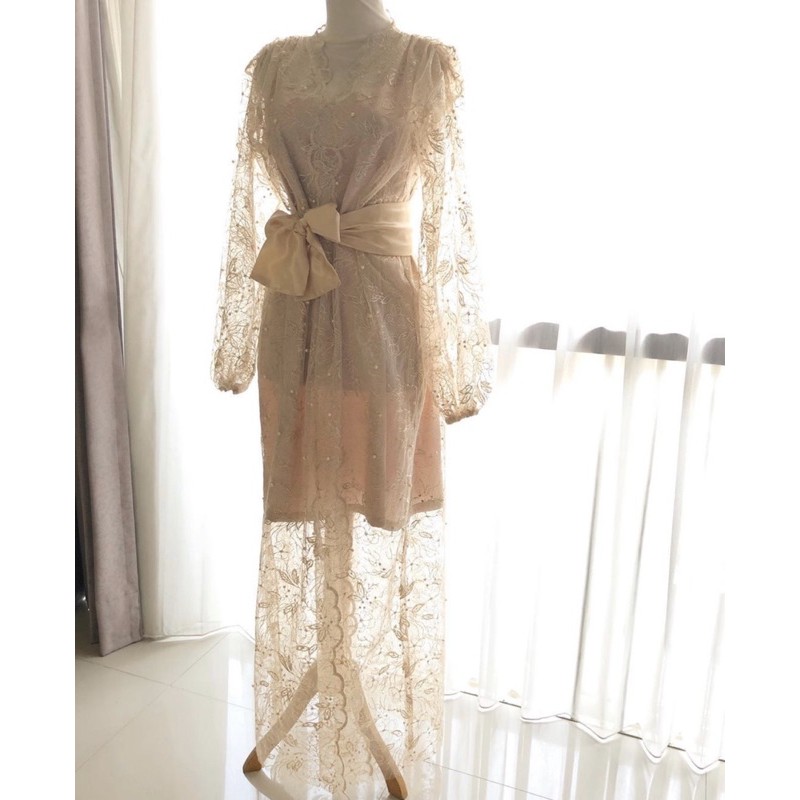 Joylie Robe - Lace Wedding Robe / Premium Wedding Kimono