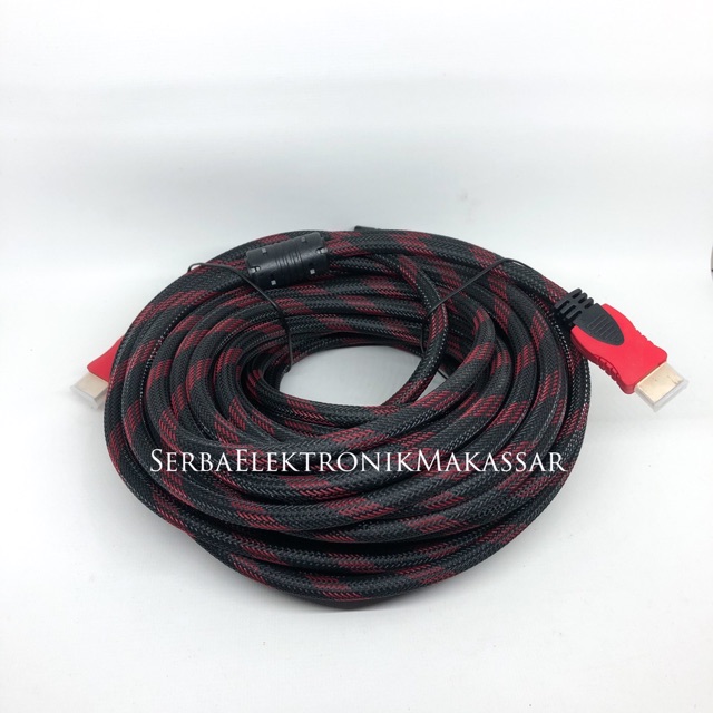 Kabel HDMI to HDMI Kepang Merah 10Meter