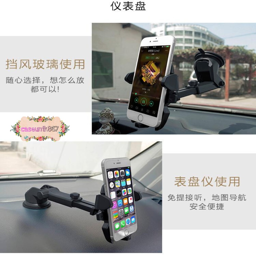 Long neck one touch car Original Holder mobil dudukan Hp GPS handphone smartphone CS2182