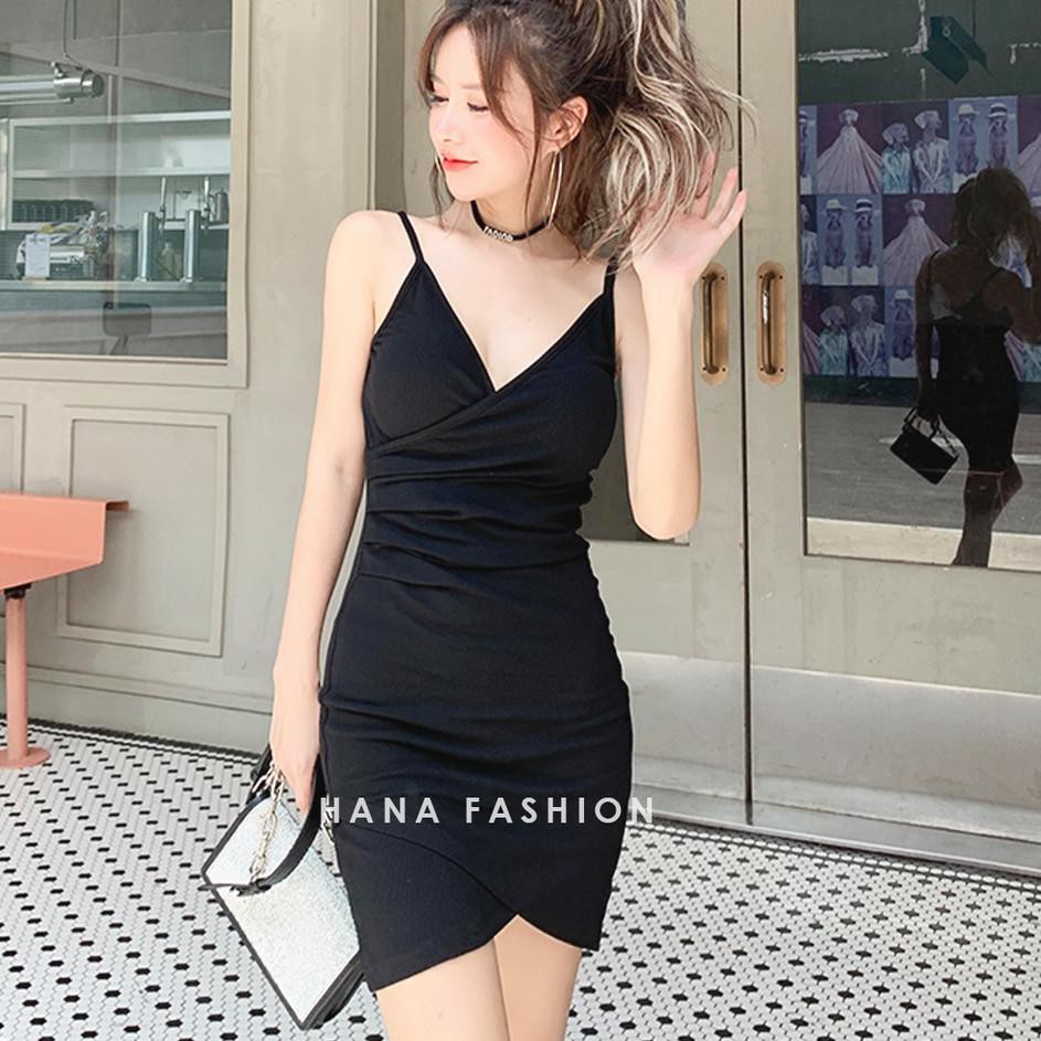 ♙ HanaFashion - Evalia Mini Dress HItam Pesta Wanita - TT016 ♪