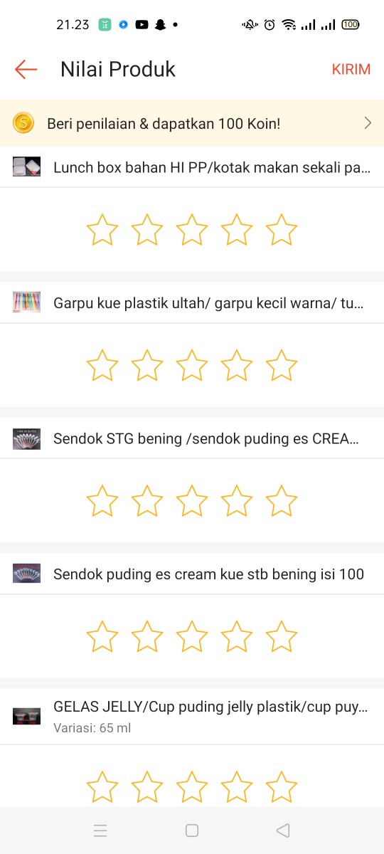 Lunch Box Bahan Hi Pp/kotak Makan Sekali Pakai