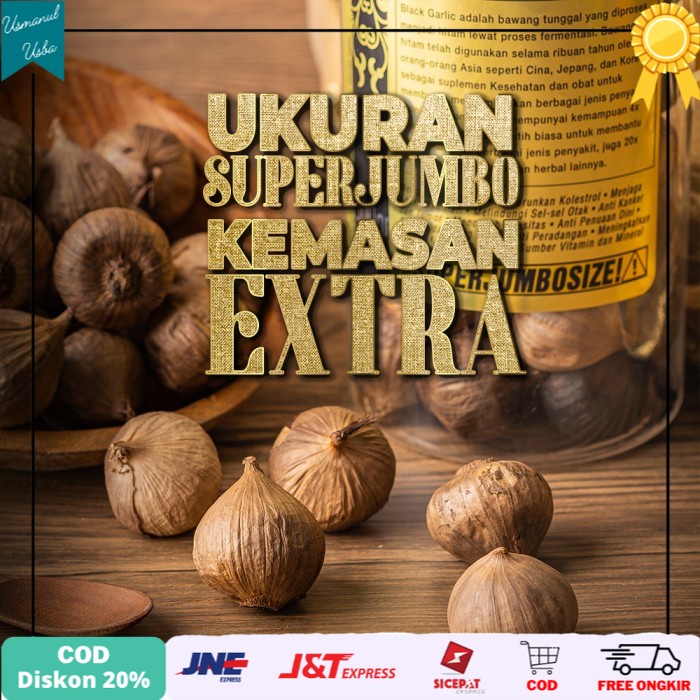 

◾COD◾ PLATINUM Black Garlic - SUPER JUMBO EXTRA - HERBAL BerKHASIAT [500gr]