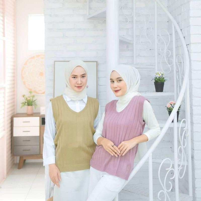 Basic Vest Rajut/Vest Rajut diskon/Vest rajut lucu