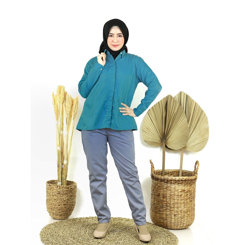 Kemeja Toyobo jumbo/kemeja basic polos Ld 110cm Ld 120 cm-jumbo turqies
