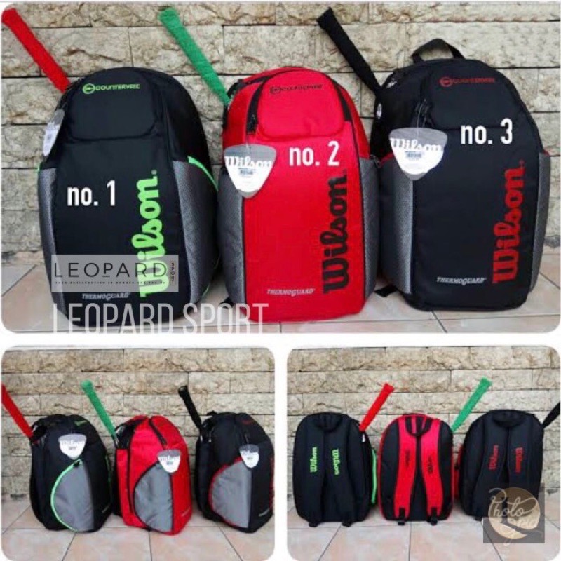 Tas Ransel WILSON  Countervail / Tas Raket Tenis / Tas Badminton/ Bag Backpack Wilson