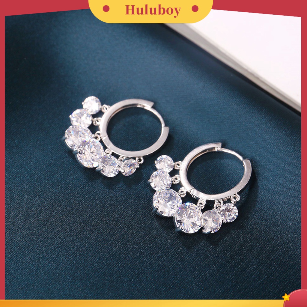 Hu Hu Hu Hu Hu Alat Bantu Pasang Kacamata♡ 1 Pasang Anting Hoop Bahan Alloy Tahan Korosi Untuk Wanita