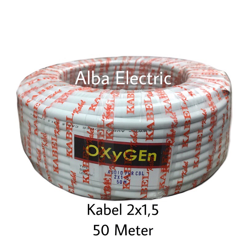 Kabel Listrik 2x1,5 50 Meter Kawat Kabel NYM OXYGEN 2x1.5 (1 Roll 50 Meter)