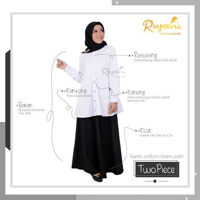 GAMIS HITAM PUTIH || PGRI || KORPRI || KHAKY || PUTIH || HITAM || NAVY II  RIYANI