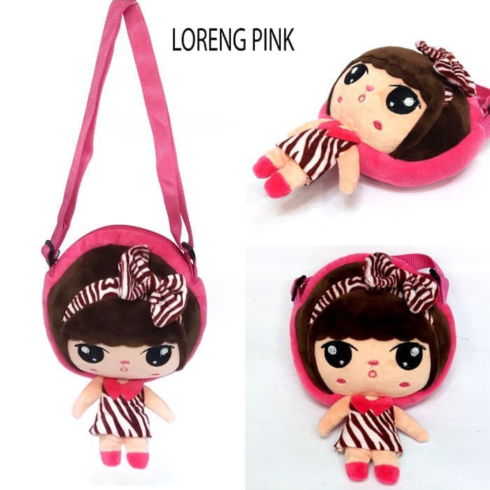 Tas Selempang  Dompet ANAK - LORENG PINK