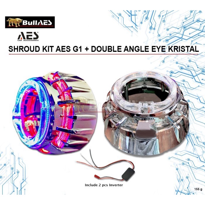 Shroud Double AE 2.5 Paket kristal Halo Ring Merk AES