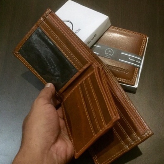 [[antonHilmanto]] dompet lipat 3 dimensi atau 3 ruang Bulak balik bahan kulit sintetis lokal pipa talang air #dompet #dompetlipat #dompetpria #dompetcowok