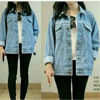  Jaket  jeans levis  oversize bio blitz biru muda Shopee 