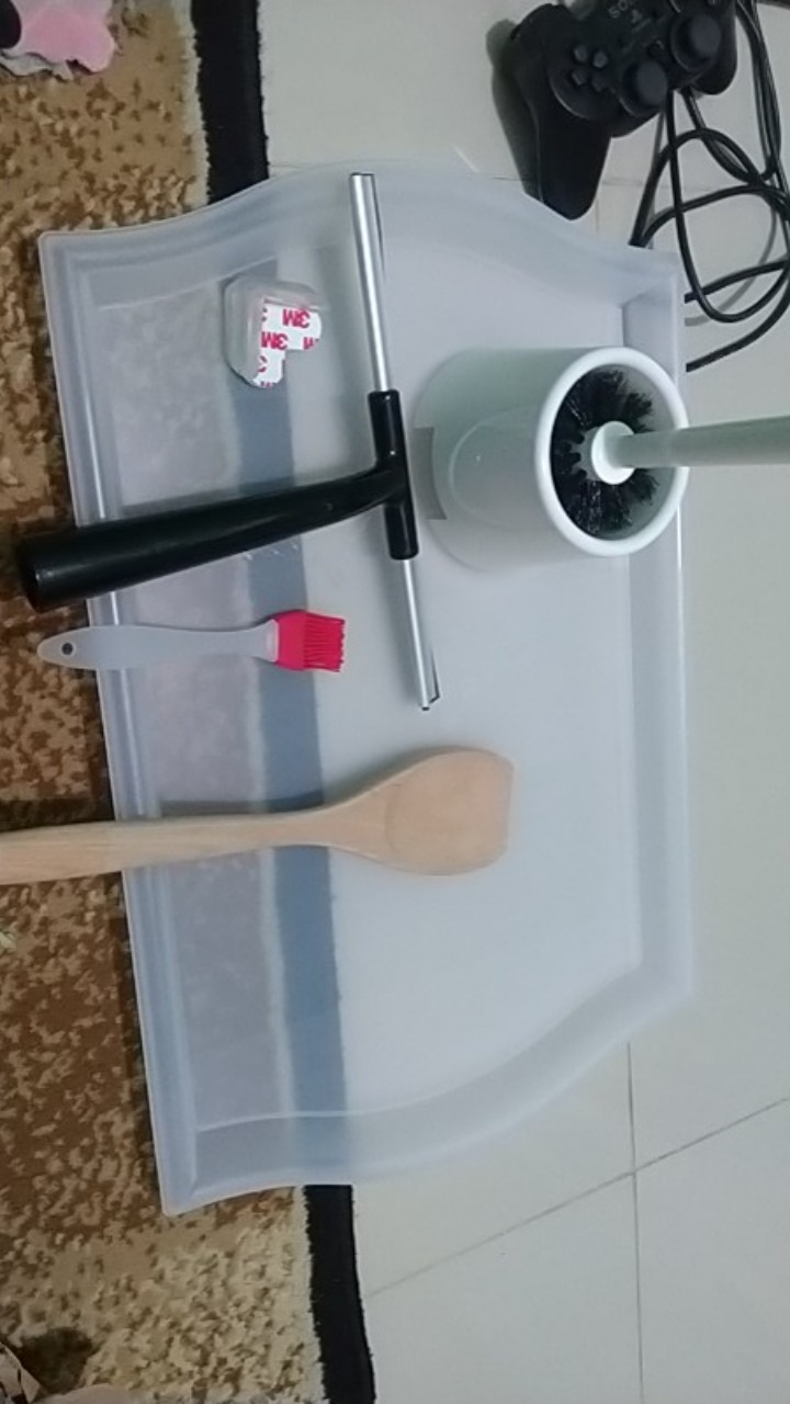 Smla Baki Nampan Tempat Saji Peralatan Dapur, 52x35 Cm, Transparan