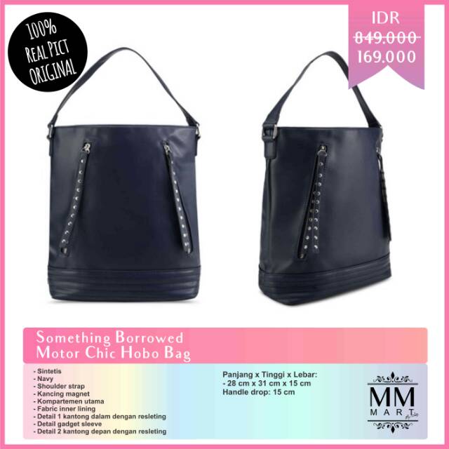 Something Borrowed motor chic hobo bag , tas wanita