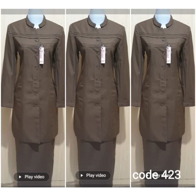 SERAGAM TUNIK PEMDA TUA ROK SPAN/SERAGAM GURU/SERAGAM PEMDA/KANTOR/PNS/STELAN TUNIK ROK SPAN