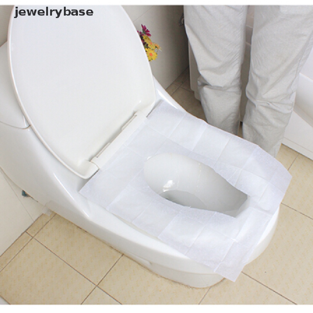 1 Pak / 10Pcs Kertas Cover Dudukan Toilet Sekali Pakai Ukuran Saku