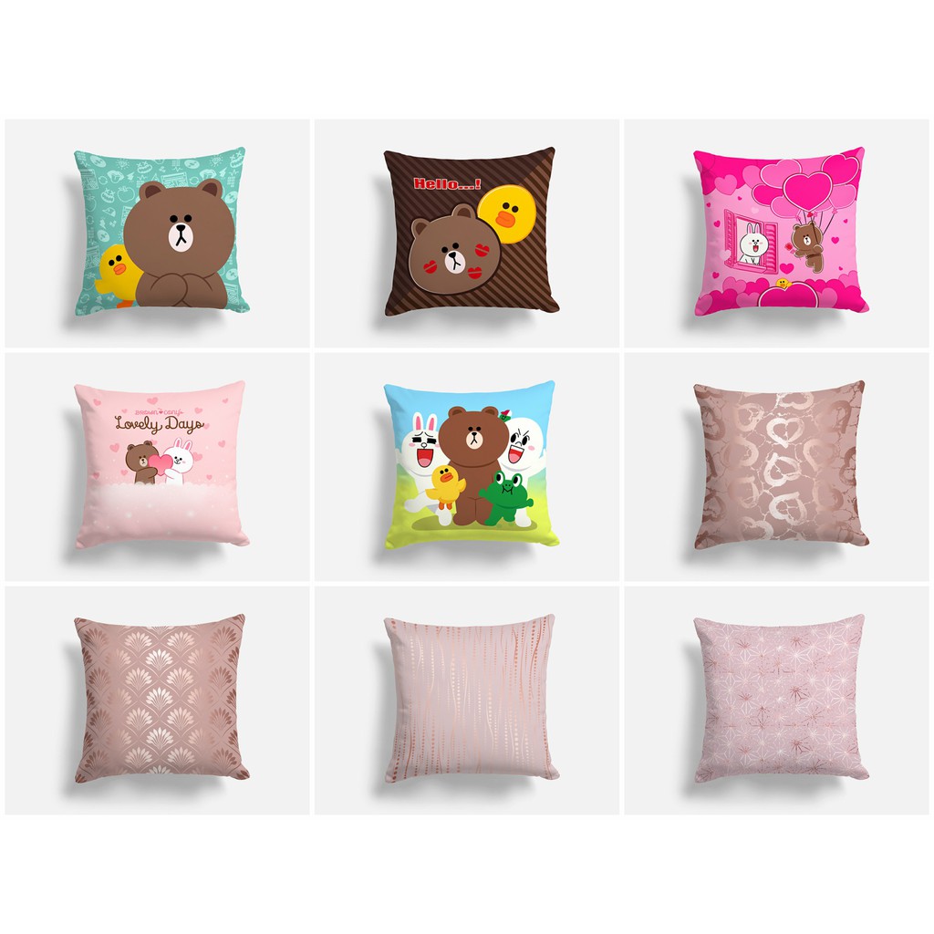  Sarung  Bantal  Kursi  Sofa Travel Motif  Line Glow Ukuran 