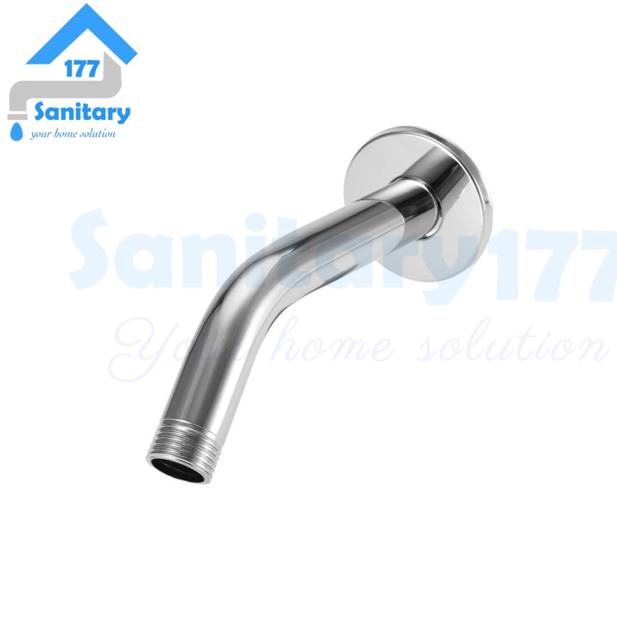 Tiang Wall Shower Stainless 15cm - Arm Shower Pipa Tangkai Sambungan Shower Mandi Stenlis 1/2 inch