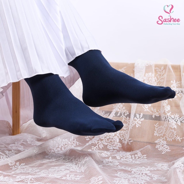 Kaos Kaki Jempol Muslimah Polos Sashee Kaoskaki Nylon Spandex Panjang 32cm