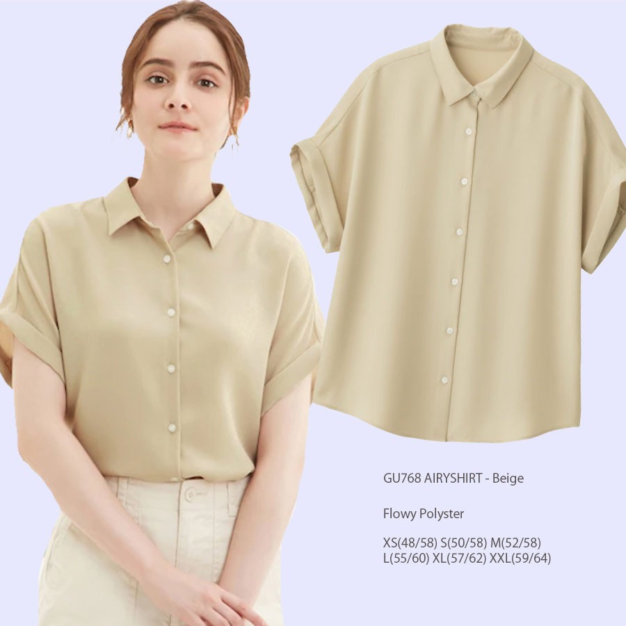 BLOUSE WANITA UNIQLO GU AIRY SHIRTS GU768 AIRY SHIRT-4