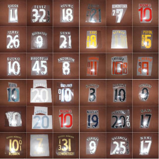 2.2 Obral Nameset dan Sponsor Jersey Grade ori 2008 2009 2010 2011 2012 2013 2014 2015 2016 2017 201