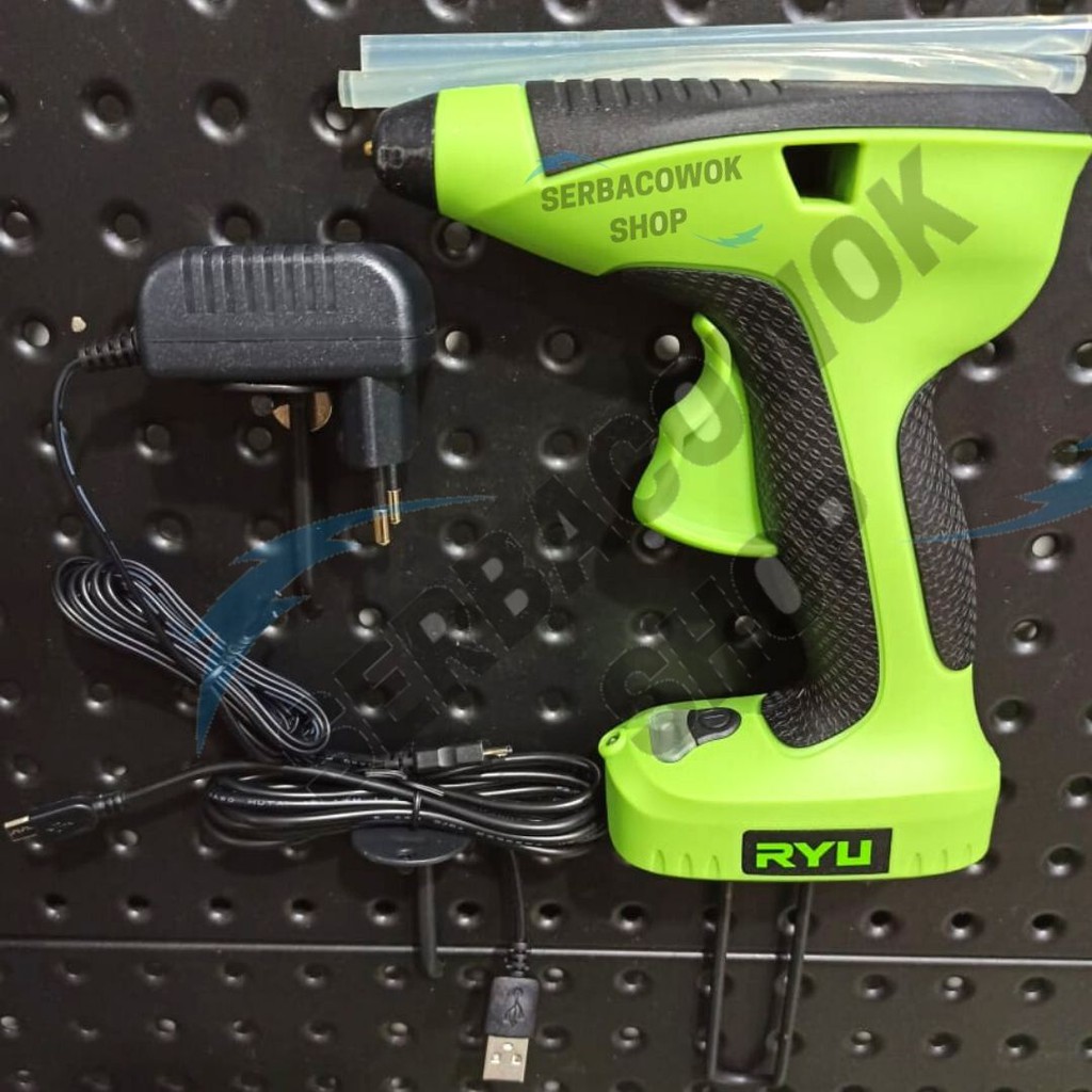 RYU Glue Gun Cordless RCG 7 Gluegun Alat Tembak + Bonus 2 Batang Lem Termurah Berkualitas