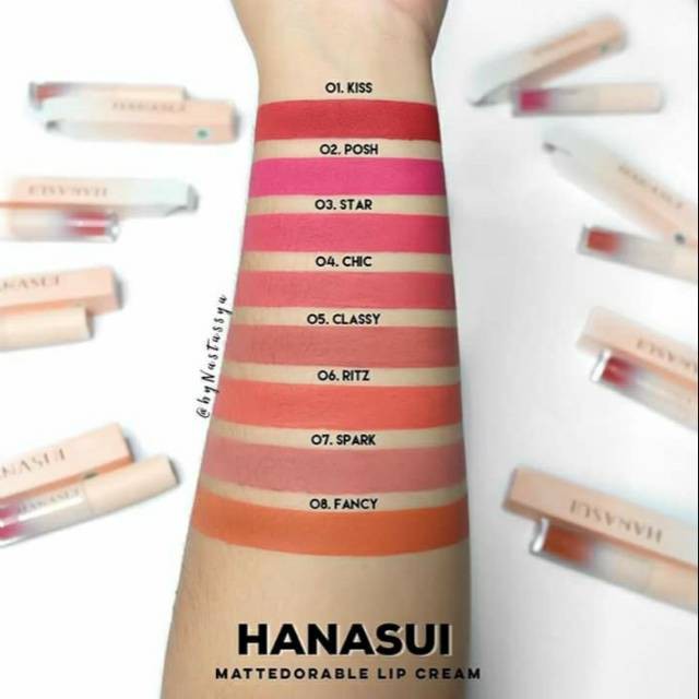 najmia Hanasui Mattedorable BOBA Lip Cream bibir blush on lip and cheek lipstik matte hanasui Boba-2