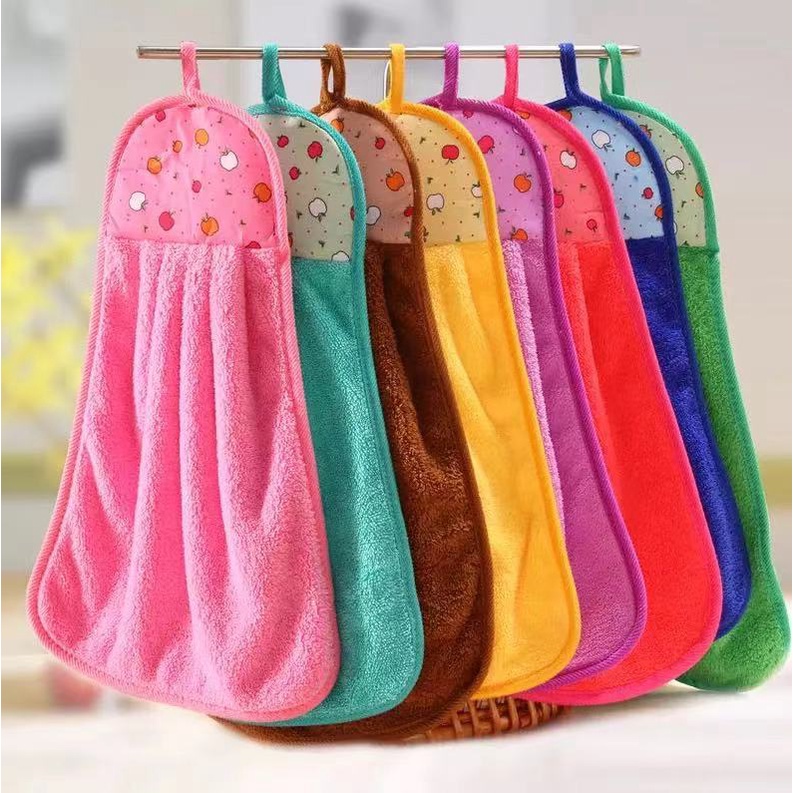 BEE - Lap Tangan / Lap Handuk Tangan Gantung Polos Motif Buah / Kain Lap Dapur / Hand Towel Serbaguna