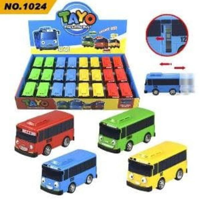 OBRAL MOBIL TAYO ISI 4 PCS SLIDING DOOR - MAINAN ANAK THE LITTLE BUS TAYO Termurah