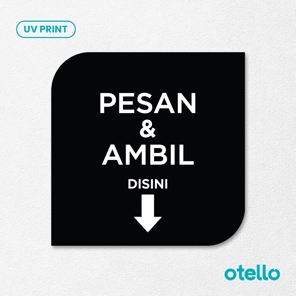 Pesan &amp; Ambil Disini Tulisan Cetak Signage Board Akrilik Tempel Dinding Papan Acrylic Restoran Dinding Petunjuk Toko Cafe