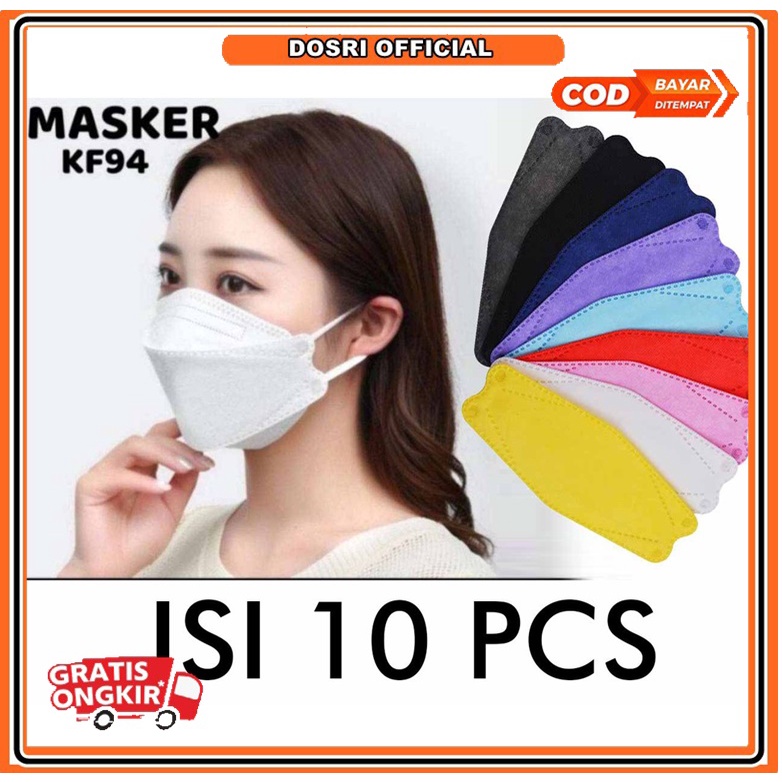 [BISA COD] masker kf94 5ply emboss queen mask isi 10pcs per pack