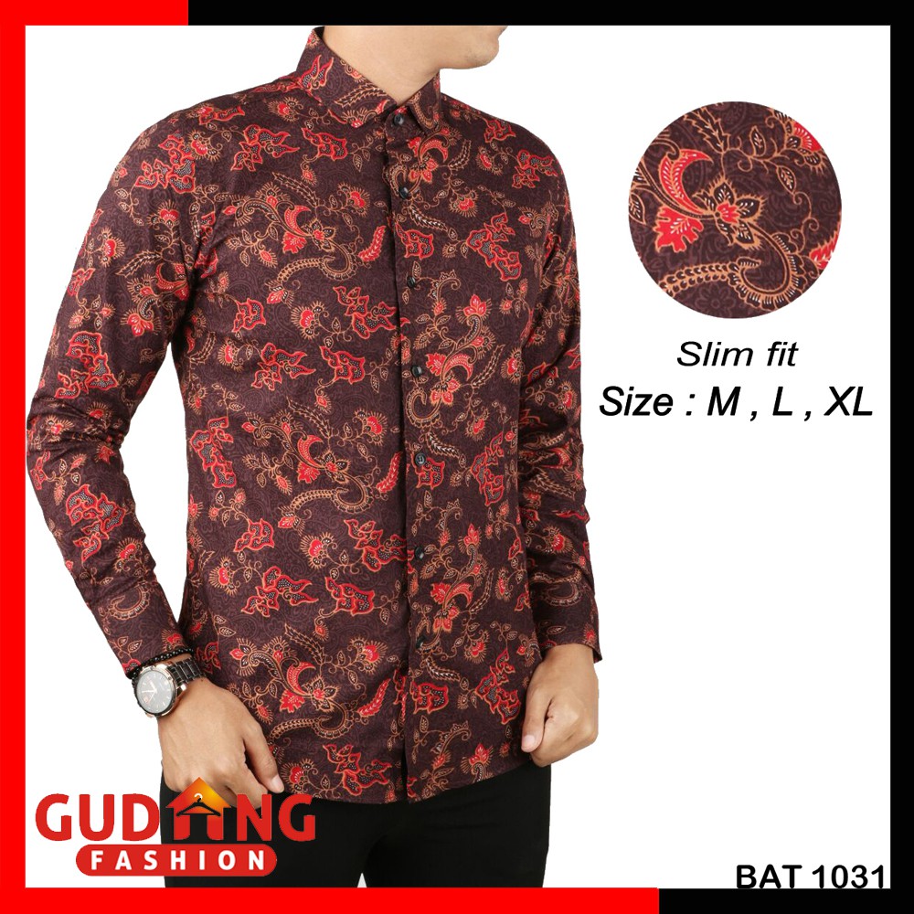 Kemeja Batik Modern Slim Fit BAT 1031