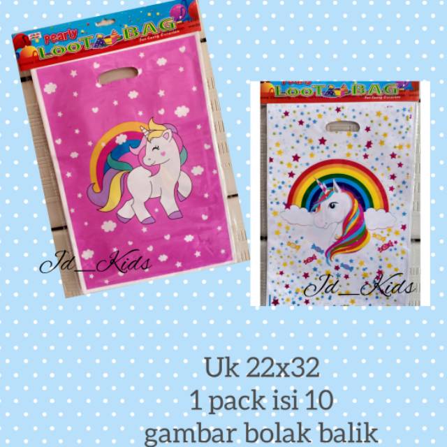 

Plastik Goodie Bag Model Tenteng Unicorn seri
