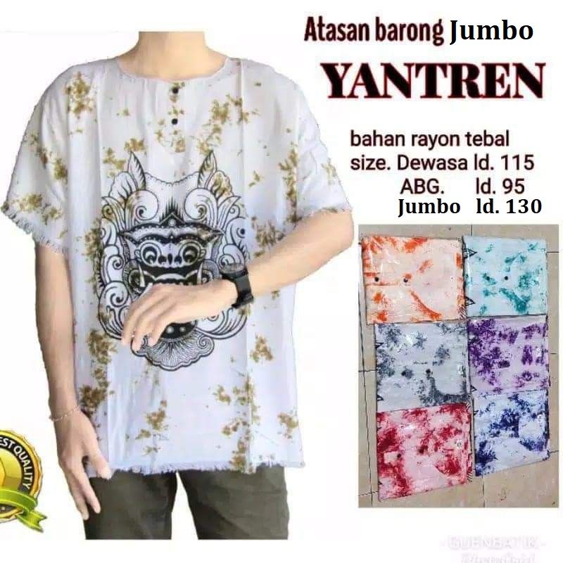 KAOS BARONG YANTREN TIEDIE BEST SELLER BAJU PANTAI KHAS BALI