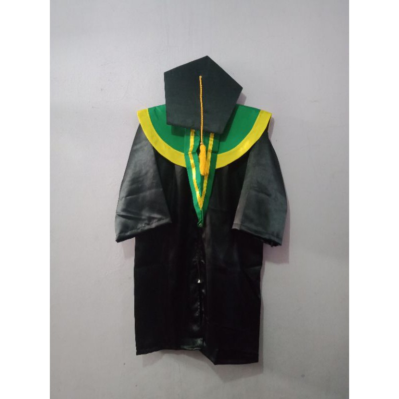 JHJ Baju Toga Wisuda SD Lengkap Satin Hitam