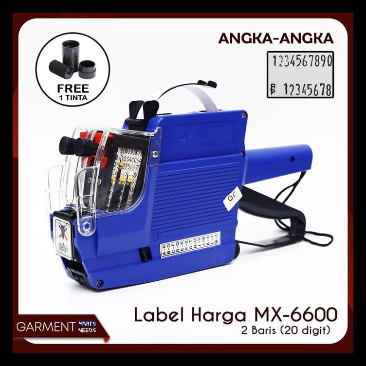 

NEW ALAT LABEL HARGA 2 BARIS ANGKA-ANGKA TIPE MX 6600 PAKET ALAT TULIS MURAH TERUPDATE