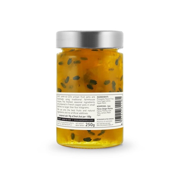 

SELAI- EAST JAVA & CO PINEAPPLE JAM WITH PASSION FRUIT - 250G (SELAI NANAS) -SELAI.