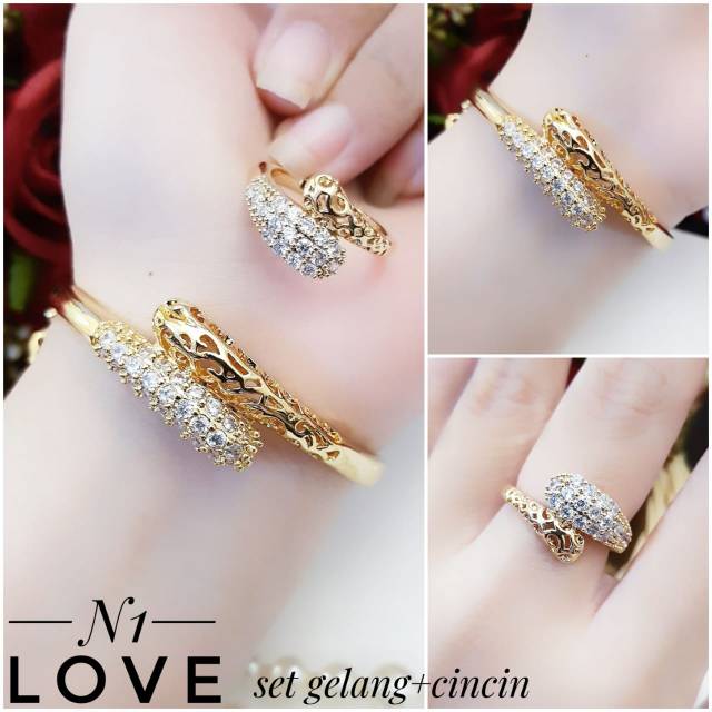 Xuping set perhiasan lapis emas 24k 0811i