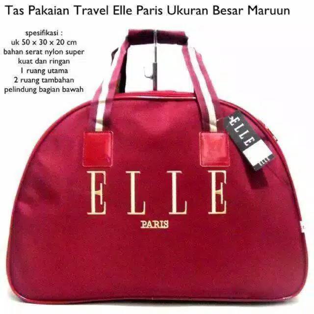 Dijamin kuat Tas travel bag ELLE kuat tas travel jinjing Tenteng Besar elle Jumbo Wisata Pergi Unik