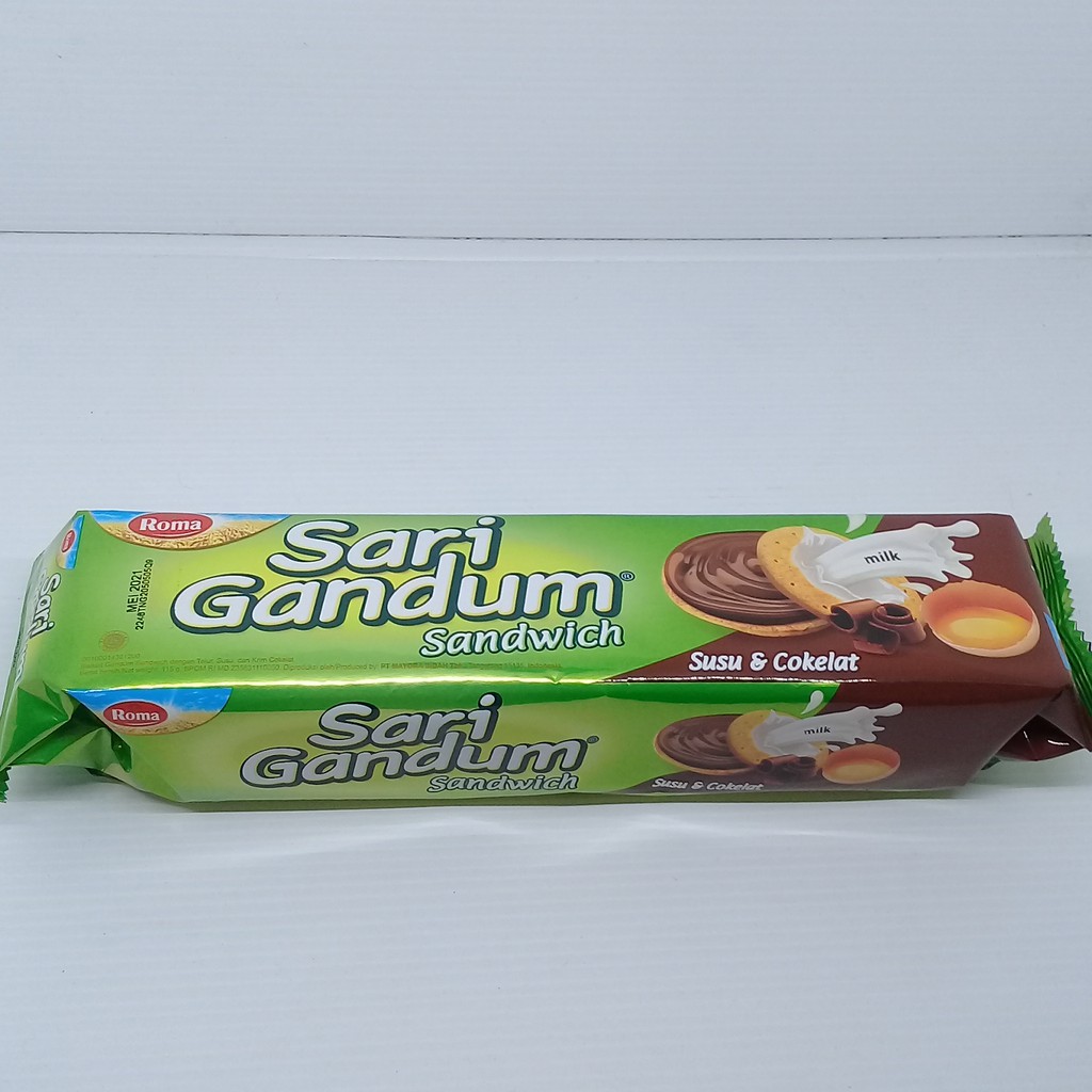 

Roma Sari Gandum Sandwich Susu dan Coklat 115 gram