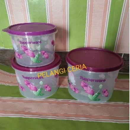 Toples daisy canister baru tupperware set (3 pcs )