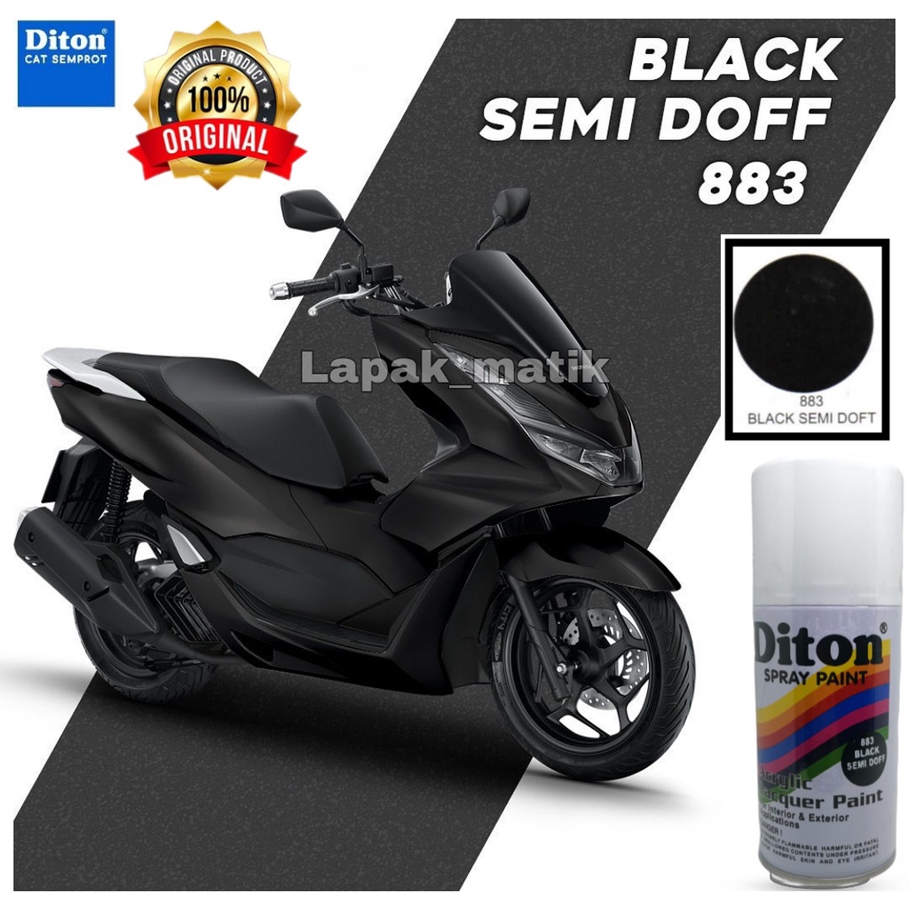 Pilok Pilox DITON HITAM SEMI DOFF BLACK SEMI DOFF 883 300ml Cat Semprot Pylox