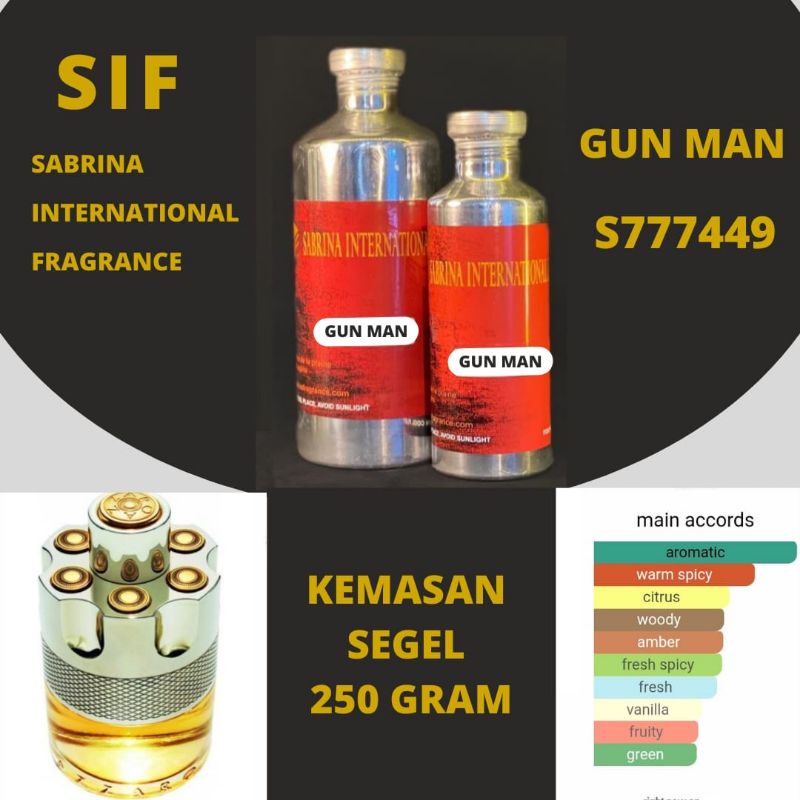 Bibit parfum SIF AZZARO WANTED kemasan 250 GRAM segel